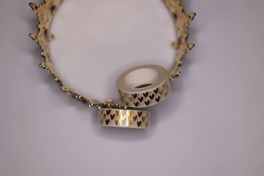 Gold Foil Heart Washi Tape