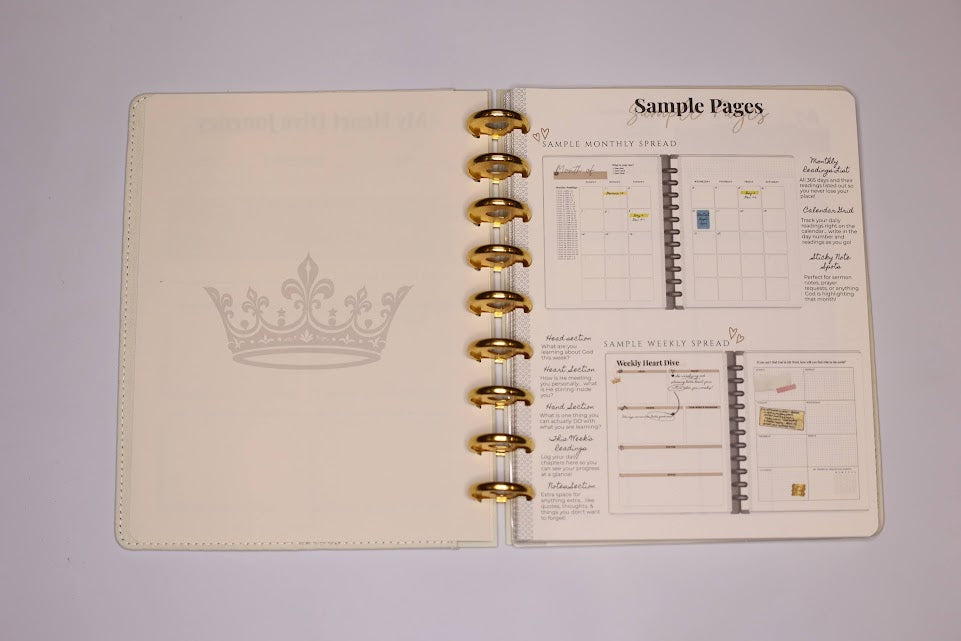 Heart Dive Undated Faith Planner