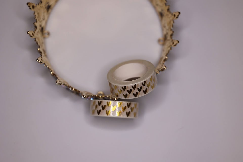 Gold Foil Heart Washi Tape