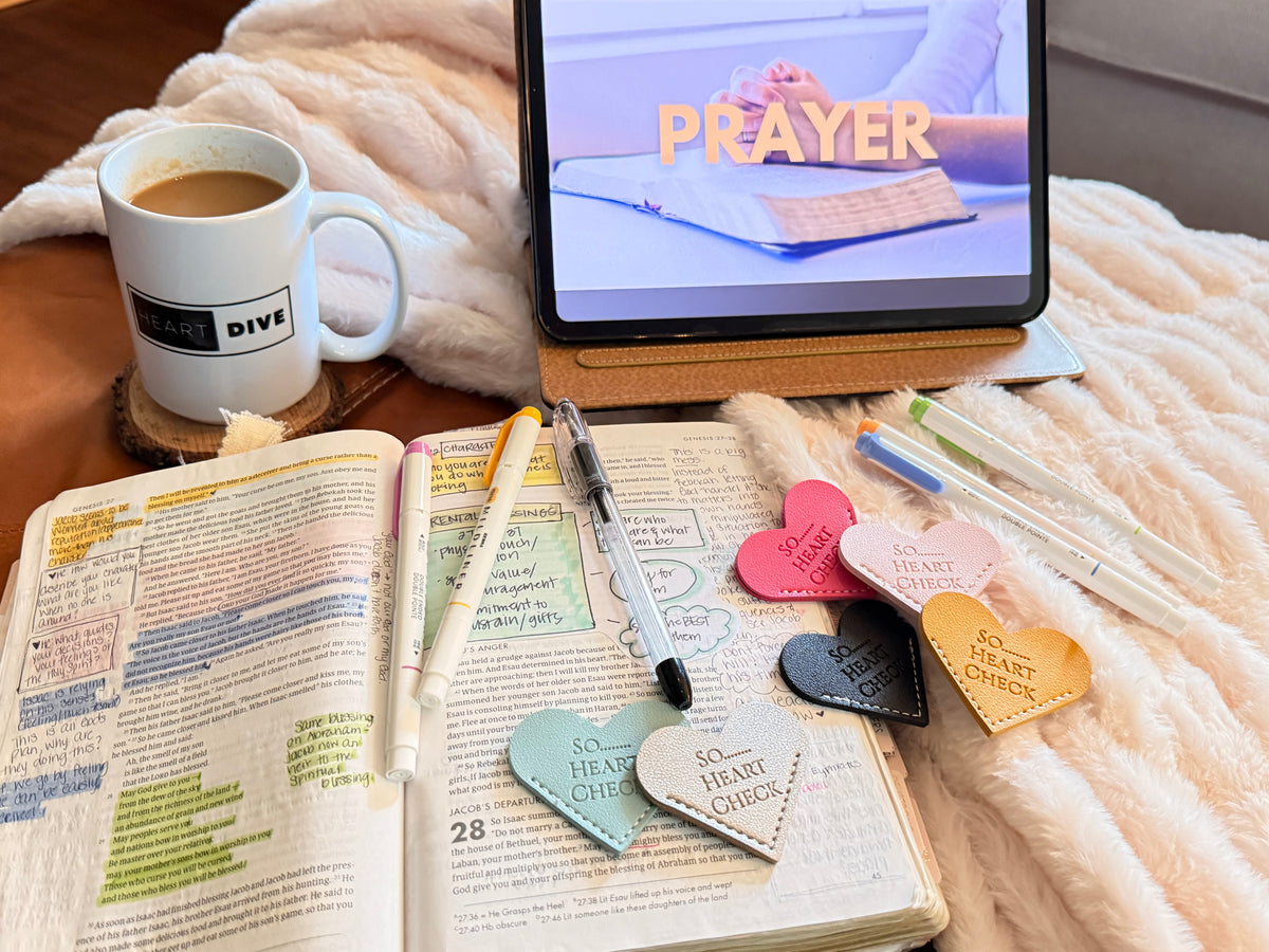 So.....Heart Check Leather Bookmark