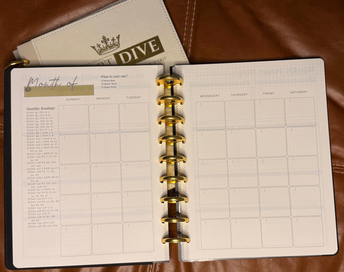 Heart Dive Undated Faith Planner