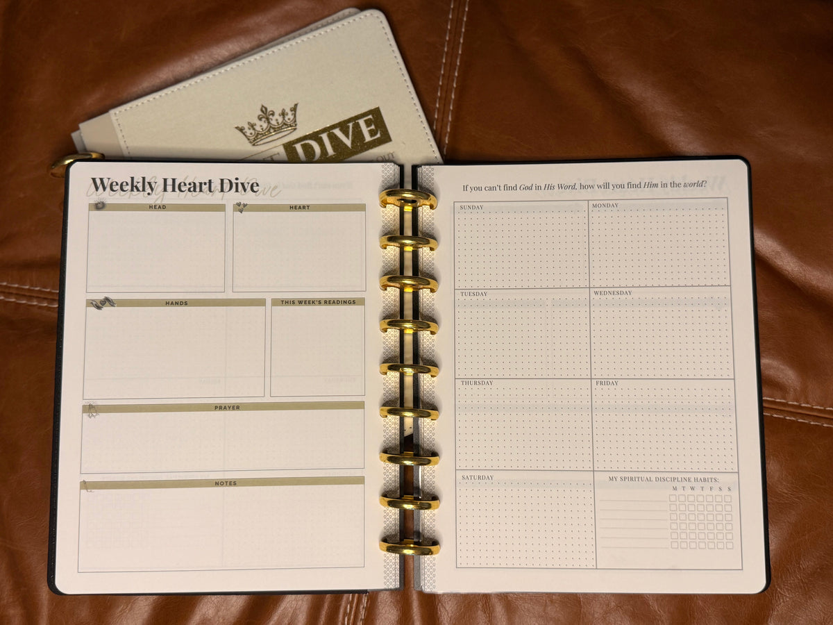 Heart Dive Undated Faith Planner