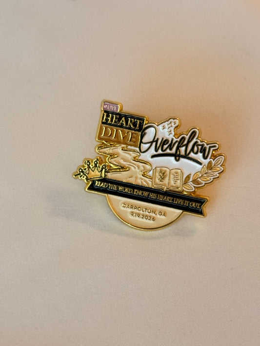 Heart Dive Live Overflow Conference Pin