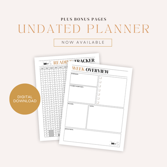 HD365 | Undated Planner with Bonus Pages