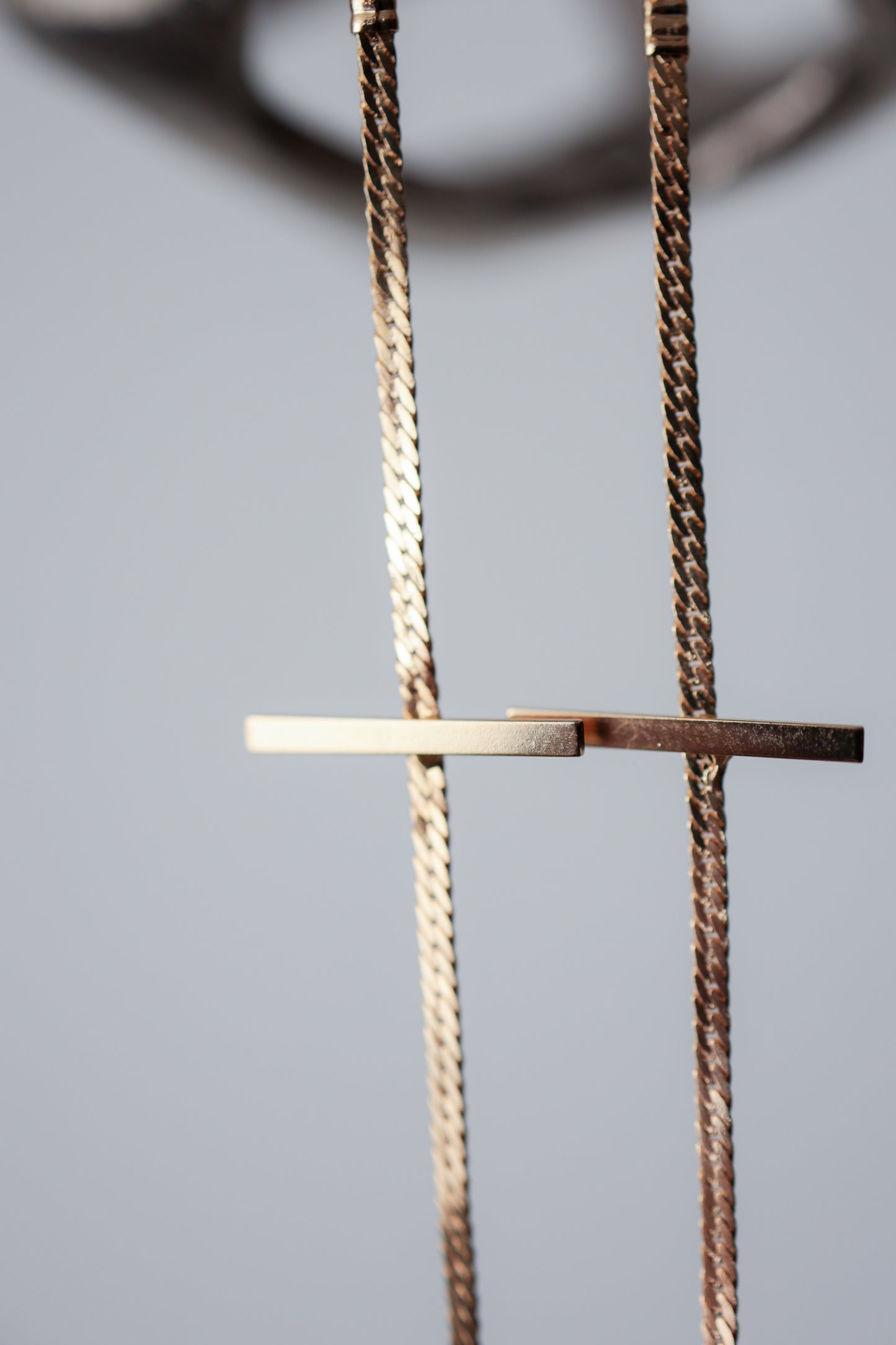 Modern Cross Drop Earrings