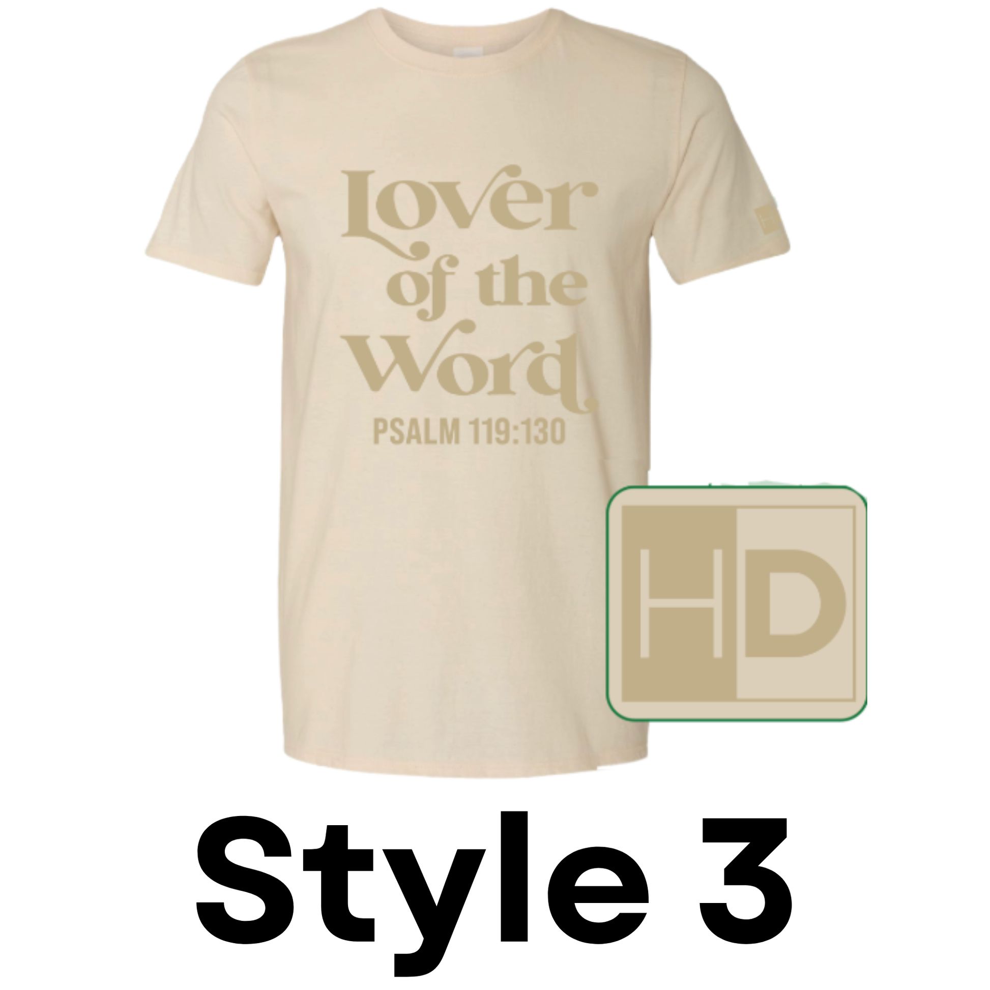 lover of the word _ cream shirt tone on tone heart dive ministry
