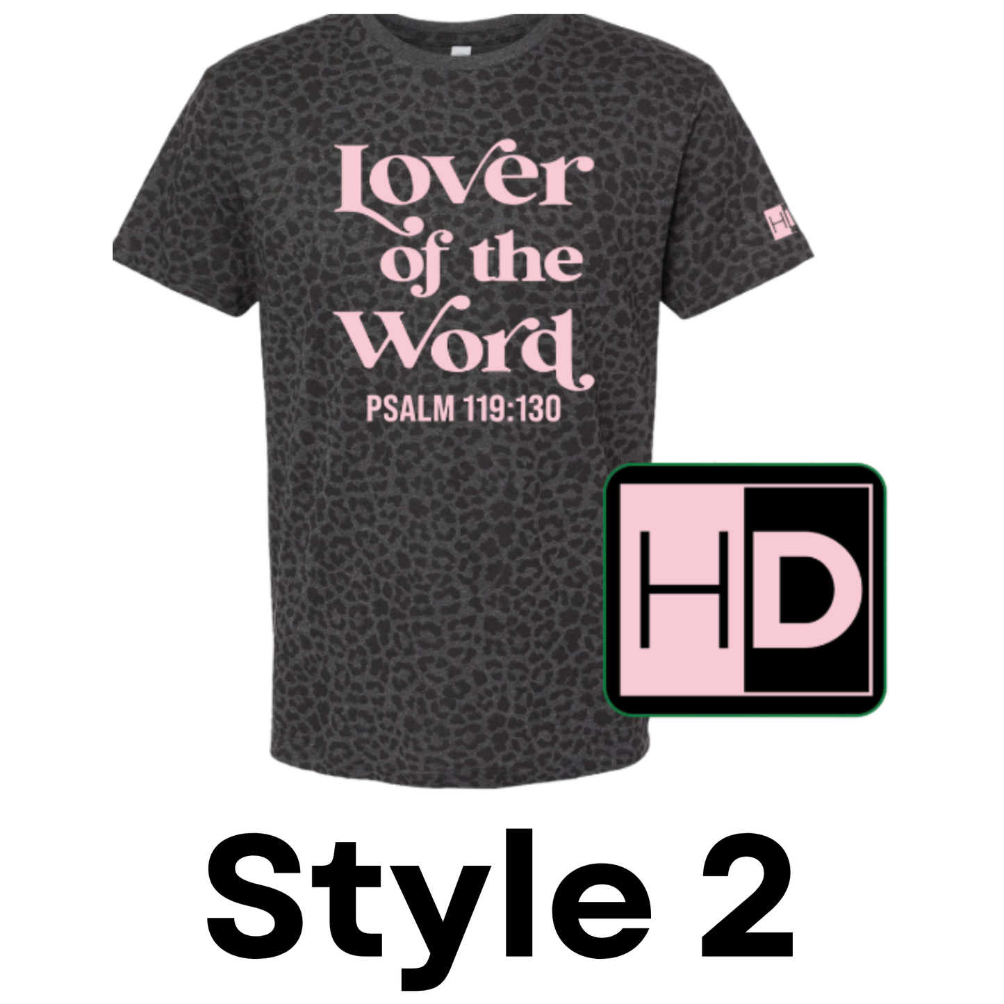 lover of the word _ pink on black leopard _ heart dive shirt design
